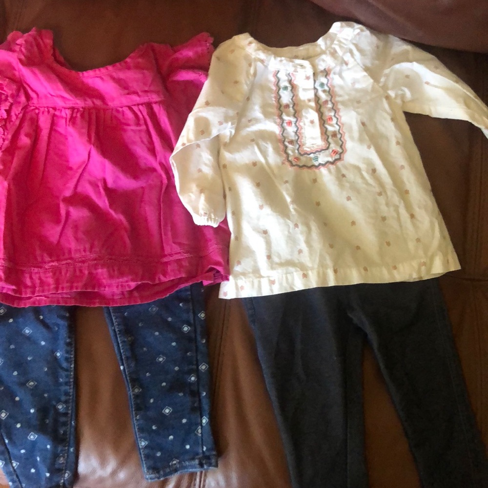 Toddlers clothing jeans top